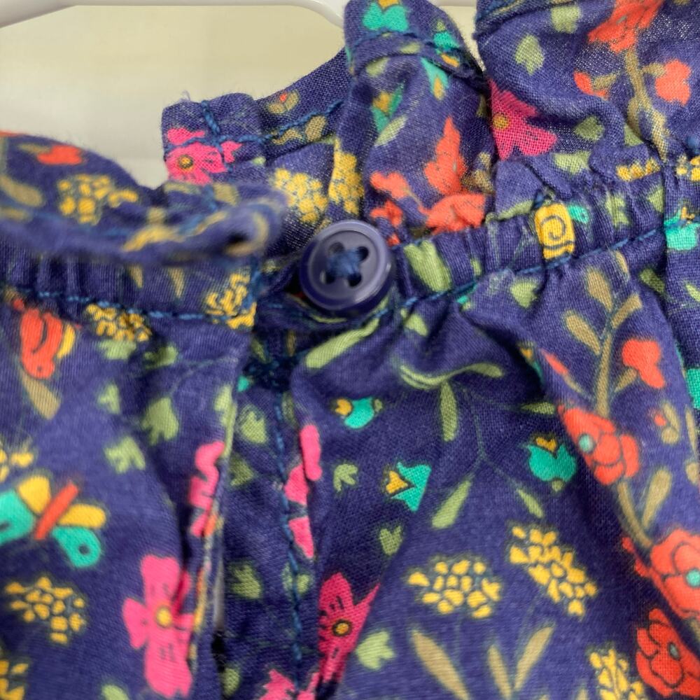 Osh Kosh Bgosh Dark Floral Peasant Cotton Top Girls Size 5 - Picture 8 of 9